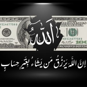 تابلو شاسی دلار والله (رزق وروزی) سایز 18*13 کد 014
