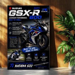 قاب شاسی عکس موتور سنگین  Suzuki GSX R600 کد۳۰۰