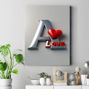 تابلو شاسی عشق حرفA