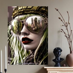 تابلو شاسی پینترستی چهره زن کد ۹۲د